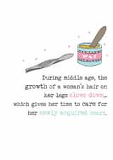 Funny Birthday Card - Middle Age - Newly Acquired Beard created by Dandelion Stationery
