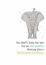 Cheeky Birthday Card - Don't Look Too Bad For An Old Person created by Dandelion Stationery