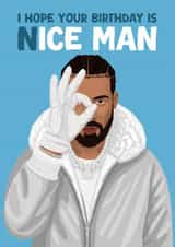 Funny Drake Birthday Card - Iceman - Funny Rap Music Card created by Pink Peach Cards