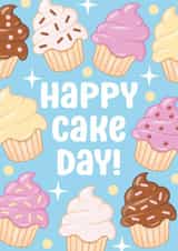 Classic Birthday Card - Cupcakes - Happy Cake Day created by Glitter Arty