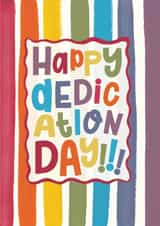 Colourful Dedication Card - Rainbow Bright - Celebrating Child's Dedication created by Oh Anna Design Co