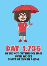 Birthday - funny card about the Britsh weather created by stu.dio.art