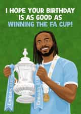 Manchester City Birthday Card - Fa Cup Winners - Antoine Semenyo created by Pink Peach Cards