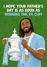 Manchester City Football Father's Day Card - FA Cup Winners - Antoine Semenyo created by Pink Peach Cards