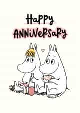 Cute Anniversary Card - Moomin - Wine created by Moomin Characters