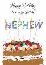 Traditional Birthday Card - Special Nephew - Cake created by Katie Phythian Design