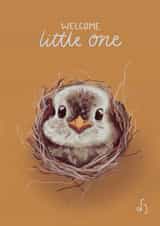 Cute New Baby Card - Chick - Welcome Little One created by Lydia Janike