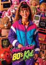 Fun Birthday Card - Retro 80s Kid created by ShortRound888