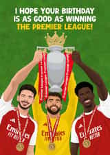 Arsenal Birthday Card - Premier League Champions - Football created by Pink Peach Cards