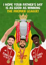 Arsenal Father's Day Card - Premier League Champions - Football created by Pink Peach Cards