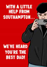 Funny Father's Day Card - Southampton - Spygate created by ZB CREATIVE