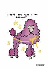 Cute poodle doodle fabulous birthday card created by Imo D