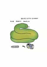 Funny Birthday Card - Party Snake - LMFAO created by Imo D