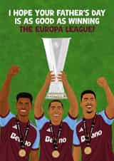 Aston Villa Father’s Day Card - Europa League Champions - Aston Villa Players created by Pink Peach Cards