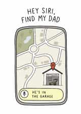 Funny Father’s Day card created by That Little Map Shop