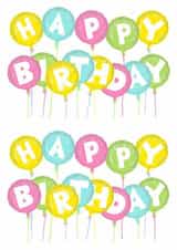 Cute Birthday Card: Happy Birthday Balloons created by claire close