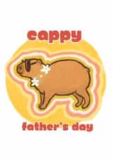 Cute Capybara Father's Day Card created by claire close