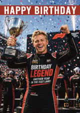 Fun Birthday Card - F1 - Another Year In The Fast Lane! created by Giddy Kipper