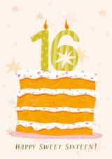 Classic Birthday Card - 16th - Sprinkle Cake created by Kitty Strand