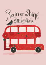 Rain or Shine Friendship Card with Floral London Bus created by Becoming Flor