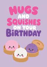 Cute dumpling squishy kawaii bao bun themed birthday card - For Daughter / Niece created by Tiger Feet Creations