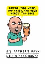 Funny Father's Day Card - Warm And Gassy - Beer created by mungo and shoddy