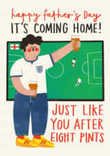 Funny Father's Day Card - World Cup - Football - It's Coming Home created by AbiGoLucky