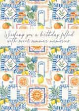 Classic Birthday Card - Mediterranean Summer created by delicate brush
