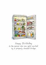 Silly birthday card. Groceries. Food shop. Adulting. created by Artzen Island