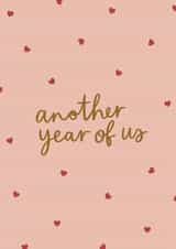 Classic Anniversary Card - Another Year Of Us - Calligraphy - Hearts created by Sydney Jo Designs