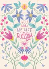 Hand Lettered Painterly Floral Card for a Loved One or a Friend created by Olena Kloppner