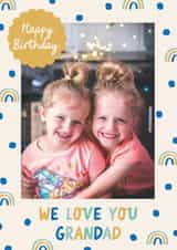 Personalised Birthday Photo Card created by The Pattern Press - Cute Birthday Photo Card - We Love You Grandad