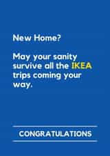 Funny New Home Card - Surviving IKEA Trips Together created by Lemonade Insight