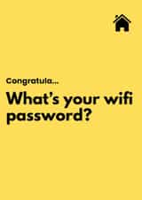 Cheeky new home card for home owners - what's your wifi password - friends created by Dave Draws Stuff