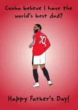 Manchester United Father’s Day Card featuring Matheus Cunha created by Wonky Sticker