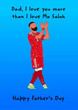 Liverpool Father’s Day Card featuring Mo Salah created by Wonky Sticker