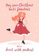 Funny Christmas Card - Fabulous as as Dress With Pockets created by Running with Scissors