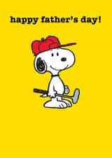 Cute Father's Day Card - Snoopy - Golf created by Hype Cards
