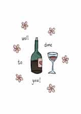 Classic Congratulations Card - Red Wine - Well Done To You created by Such Poise