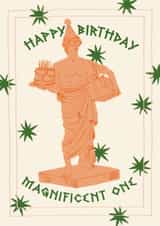 Funny Greek Statue Birthday Card for Friend - Magnificent One Cake Design created by Ricicle Cards