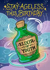 Classic Birthday Card - For Him or Her - Elixir of Youth created by Cheeky Legends
