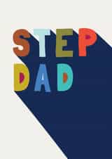 Classic Birthday Card - For Step Dad - Modern Typography created by Chloë Turner