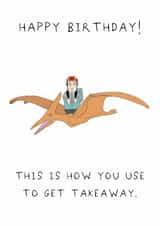 Funny dinosaur birthday card! created by AJS STUDIOS