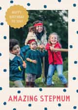 Personalised Birthday Photo Card created by The Pattern Press - Classic Birthday Card - Amazing Step Mum