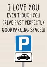 Funny Birthday/Anniversary Card - Parking Spaces created by OhJaye