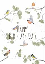 Garden Bird Birthday Card For Dad - Happy Bird Day - British Birds created by Jade Blakeley