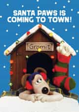 Cute Christmas Card - Wallace And Gromit - Santa Paws created by Hype Cards