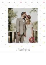 Personalised Wedding Photo Card created by Bumbleberry Park - Cute Wedding Thank you Card - Photo Wedding Thank you card - Love hearts wedding