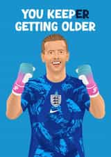 Funny Birthday Card - Jordan Pickford - England World Cup created by Pink Peach Cards