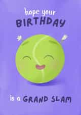 Cute Tennis Birthday Card - Grand Slam - Tennis Ball created by Sian Moore Illustration